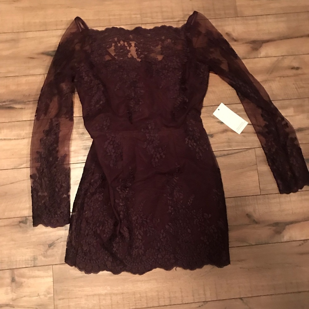 Lace long sleeve dress